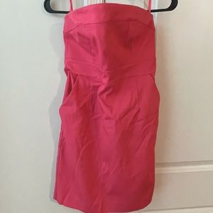 New York & Company Pink Strapless Dress Size: 2